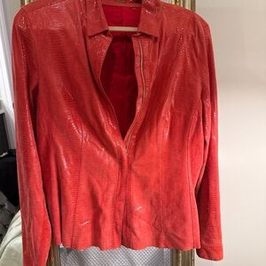 Women's Red  crocodile Jacket
